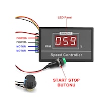 30A 60V Dc Motor Hız Kontrol Devresi Panel Tip Potansiyometre