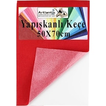 Yapışkanlı Keçe 50x70 Cm 1 Adet 2.0 Mm Kendinden Yapışkanlı Renkli Hobi Keçesi Elişi Keçe Kumaşı Anasınıfı Kreş Etkinlik Kırmızı