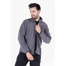 Polar Ceket Tam Fermuarlı 3 Cepli Gri Polar Ceket Tam Fermuarlı 3 Cepli Gri