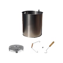 Tabanı Düz Alttan Delikli Kova + Ayaklı Izgara + Çengel + Tutacak
