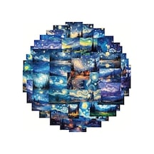 50'li Van Gogh Stickers, Sticker Seti Laptop Notebook Tablet Sticker Seti, 876486841564 Abanoz
