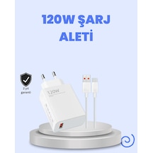 120 Watt Turbo Şarj Cihazı Xiaomi Redmi Note 10 11 12 Uyumlu Standart