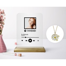 Kişiye Özel Fotoğraflı Spotify Barkodlu Plak ve Çift İsimli Papat