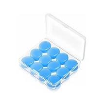 Silikon Kulak Tıkacı, Yüzme, Uyuma, Atıcılık Ve Uçaklar İçin Yeniden Kullanılabilir Su Geçirmez Gürültü Önleyici Kulak Tıkacı - 6 Çift