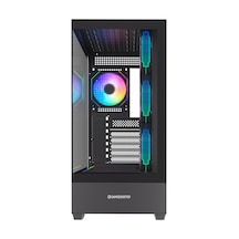 Gamebooster Nyvra Prıme 750w 80+ Bronze Atx3.1 Gen5.1 Seaview Argb E-atx Mid Tower Siyah Kasa