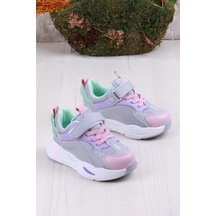 Fort Cool Evo Rahat Hafif Sneaker Kız Çocuk Ayakkabı Gri-Pembe Gri - Pembe