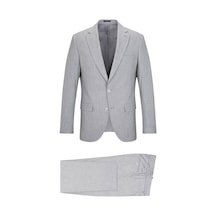 Hatemoğlu Gri Slim Fit Mono Yaka Klasik Takım Elbise 34573 Gri