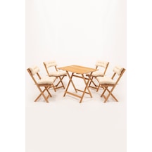 4+1 Minderli Balkon Bahçe Mutfak Bistro Set Katlanır Masa-sandaly