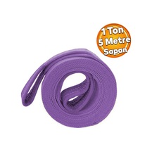 Spanzet Sapan Polyester Sağlam Yük Kaldırma Lila Renk 1 Ton 5 Metre Taşıma İndirme Halat
