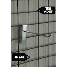 15 Cm 150 Adet Tel Pano Kancası Raf Askısı Galvaniz