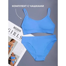 Bodıs Dikişsiz Sütyenli İç Çamaşırı Takımı 378438815 Mavi