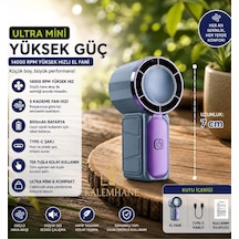 Kalemhane Ultra Mini Ultra Güç El Fanı- 5 Kademeli Gri