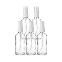 Smartizi 5'li Boş Sprey Şişe Seti 100 Ml - Seyahat, Dezenfektan Ve Kolonya İçin Şeffaf Fısfıs Şişe