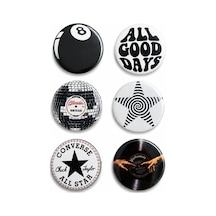 Trend Y2k Vintage Metalrozet Seti 6 Lı Retro, Indie Ve Streetwear Çanta Aksesuarı Diğer