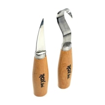 Rox Wood 4505 Ahşap Kaşık Kuksa Oyma Bıçak Seti 2  Parça