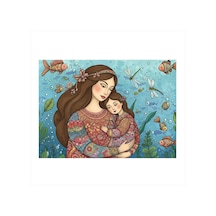 Doğada Anne Ve Çocuk Modern Mdf Tablo