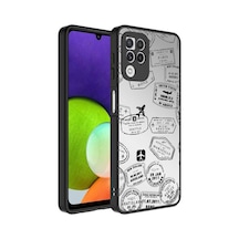 Kilifone - Galaxy A22 4g Uyumlu Kılıf Aynalı Desenli Kamera Korumalı Parlak Mirror Kapak - Seyahat - T26816