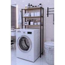 Çamaşır Makinesi Üstü Düzenleyici Banyo Dolabı Rafı Atlantik  Çam
