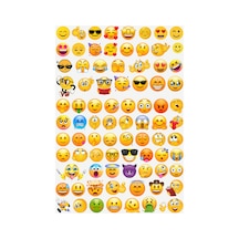 83 Adet Emoji Sticker Seti - Etiket Seti Scrapbook Bullet Journal Sarı