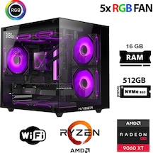 Xaser ECO-X140 Ryzen 5 5500 16 GB 512 GB M.2 NVMe SSD 16 GB RX9060XT Free Dos Masaüstü Oyuncu Bilgisayarı