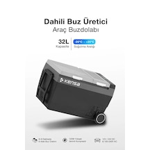 Taşınabilir Dış Mekan Buzdolabı Ve Buz Makinesi 32lt Ev Ve Araç İçi Buzdolabı