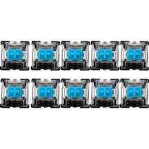 Sones 10 Adet Gateron G Şaft Siyah Alt Şeffaf Şaft Kapağı Eksen Anahtarı, Stil: G3 Ayak Mavi Şaft