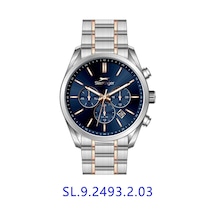 Slazenger Sl.09.2493.2.03 Quartz Çelik Rose/gri Lacivert Kadran 42 Mm Erkek Kol Saati Gri