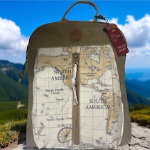 Vintage Kanvas Renkli Otantik Günlük Gezi Seyahat Sırt Çantası Lucas Bag 30 Cm X 37 Cm Camel