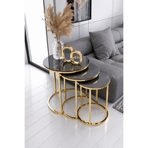 Armoni 3'lü C Zigon Gold Kaplama Antrasit Mdf Mebran Demonte