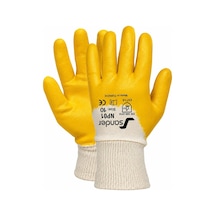 Sander Np01 Sarı Nitril İş Eldiveni, 3/4 Nitril Kaplı Diğer