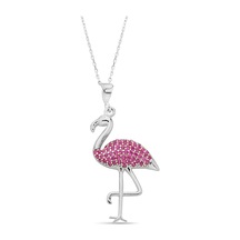 925 Ayar Gümüş Flamingo Kolye - 23166902 Gümüş
