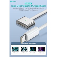 Özel Seri Coteci Macbook Type-c To Magsafe 3 Hızlı Şarj Kablosu Öğrenci Günlük Teknoloji