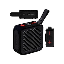 Taşınabilir Bluetooth V5.2 Kablosuz Hoparlör Hi-fi Güçlü Ses Tf Kart Usb Aux Destekli Type-c Şarjlı 1200mah Mini Speaker, Sk-682 Siyah