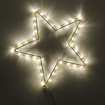 Led Işıklı Yıldız Yılbaşı Süsü 220v Gün Işığı 80 Cm