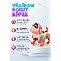 Yürüyen Robot Müzik Ve Işıklı 16 Cm Sallanan Kafalı Gerçekçi Haraketli Eğlenceli Oyuncak Köpek Pembe