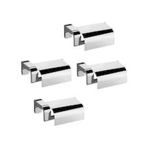Banyo Premium Kapaklı Tuvalet Kağıtlık 71009 Dörtlü Paket