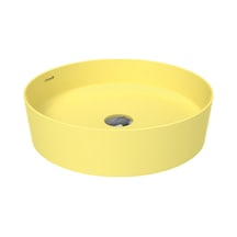 Creavit Loop Yuvarlak Masa Üstü Çanak Lavabo Ø45 Cm Limon Çiçeği Lp145