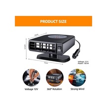 Wondernest 2025 Yükseltmesi Taşınabilir Lichen Isıtıcısı, Araba Ve Ev Kullanımı İçin 2'si 1 Arada Hızlı Isıtıcı Fj Siyah