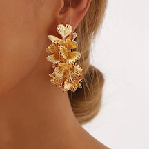 Kadın Küpe Özel Seri Çok Katmanlı Çiçek Küpe 001