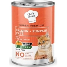 Chef's Choice Somonlu Ve Balkabağı Ezmeli Yetişkin Kedi Yaş Maması, 400 G X 12 Adet 103 Ivory