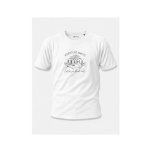 North Whiskers Adventure Awaits Göl Ve Dağ Baskılı Unisex %100 Pamuklu Lacivert Outdoor Tişört Beyaz - 875136918 Beyaz - 875136918 Beyaz