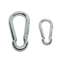 4 Mm Galvanizli Düz Yaylı Karabina (Askı) 10 Adet