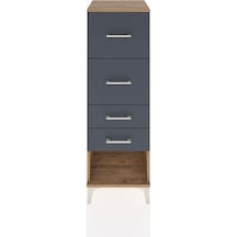 Hyperion Dolap 4 Çekmeceli 44x44x134 Çam-antrasit Atlas Çam