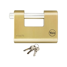 Yale 70 Mm Oval Kayar Pimli Pirinç Asma Kilit - Blister