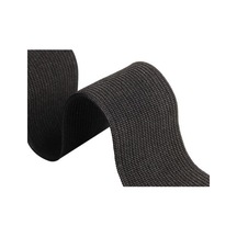 Siyah 4 Cm Yassı Bel Paça Don Lastiği Yassı Maske Lastiği