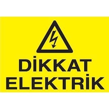 Dikkat Elektrik Uyarı Levhası 50x70cm