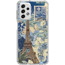 Samsung Galaxy A73 Uyumlu Paris Ve Eyfel Kulesi Baskılı Silikon Kılıf Renkli
