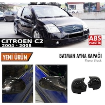 Cıtroen C2 Yarasa Ayna Kapağı Batman Parlak Siyah Piano Black