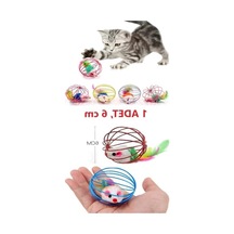 Renkli Fareli Kedi Ve Köpek Oyun Topu - 6 Cm