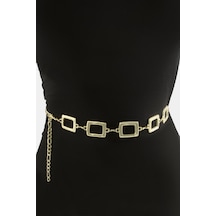 Dikdörtgen - 638 - Metal Zincir - Ilkestor - Kemer Sarı